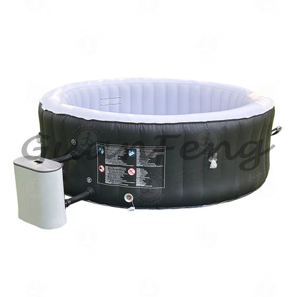 Für Backyard Familienparty 4-6 Personen aufblasbarer Whirlpool Jacuzzi Outdoor Spa Poolmit LED-Beleuchtung