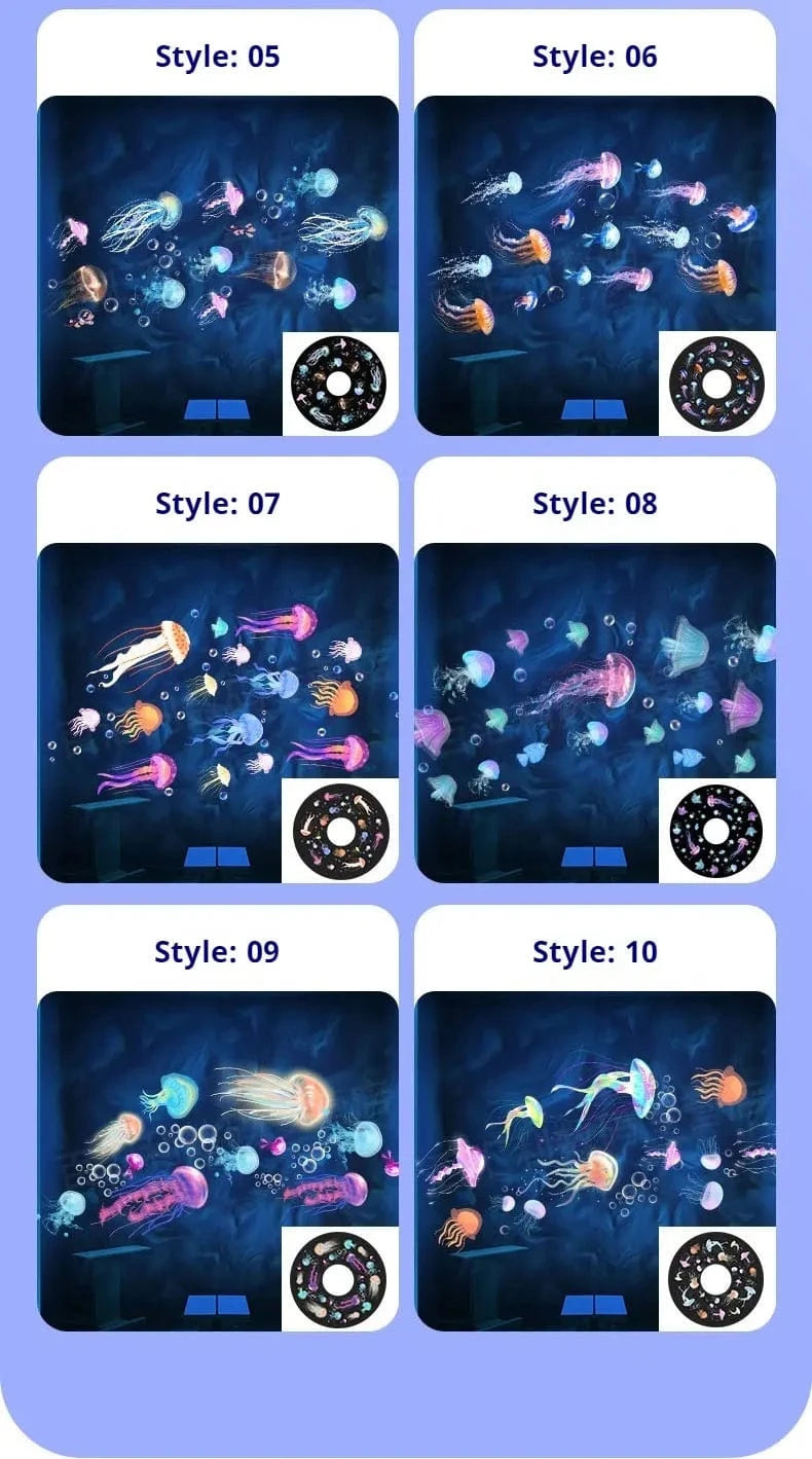 Ocean World Projection Spotlight – Dynamic Water Ripple &amp; Jellyfish Landscape Light