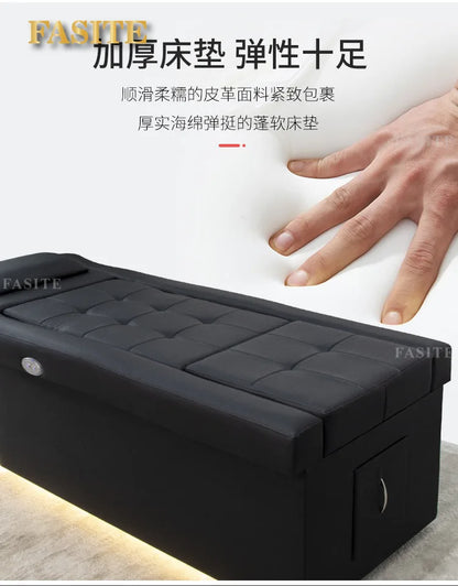 Electric Lifting Sofa Head Therapy Shampoo Bed Foot Therapy Beauty Bed Wellness Center Massage Water Circulation