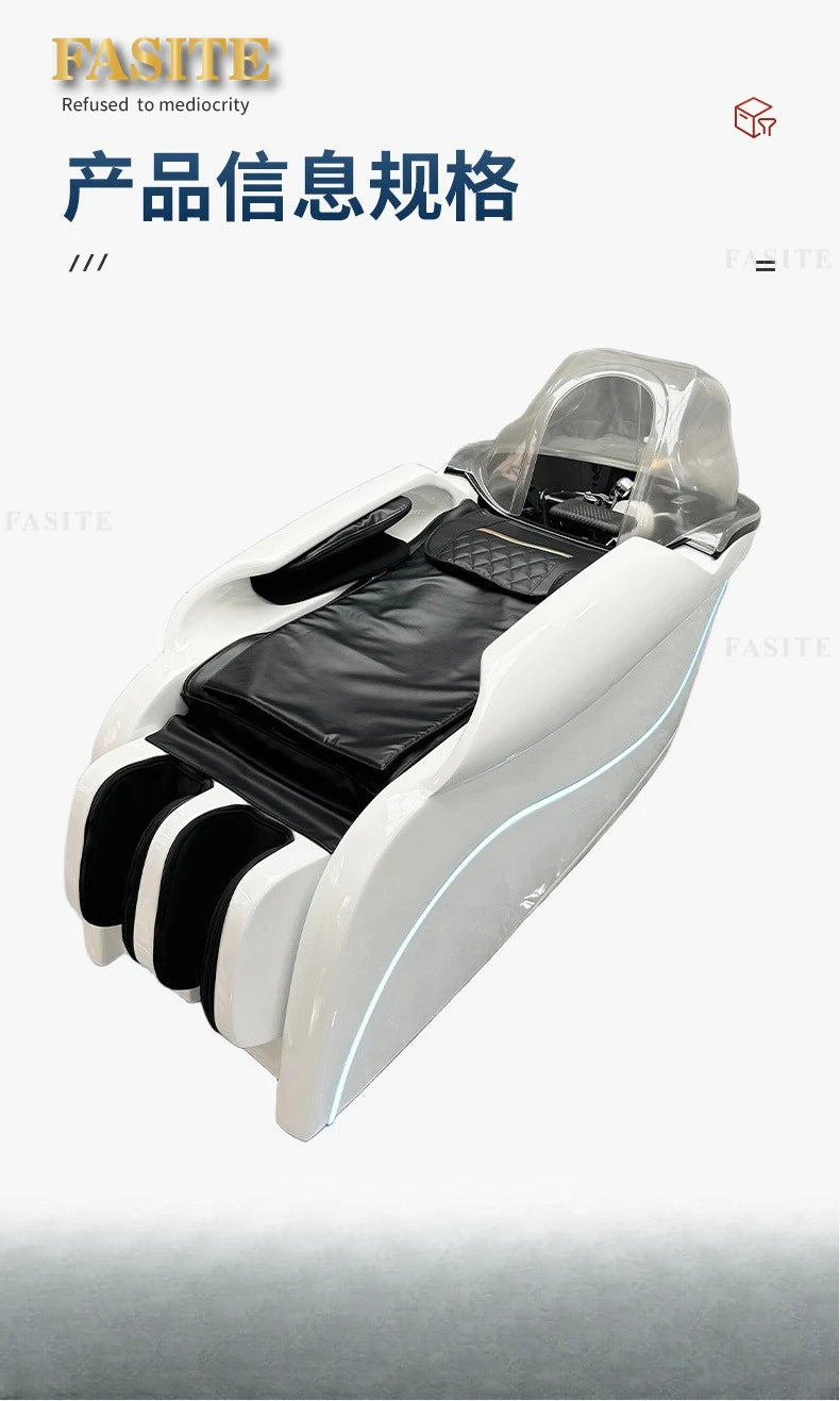 Automatisches Massage-Shampoo-Bett Schönheitssalon Wasserzirkulations-Begasungskopfbehandlung Multifunktionsbett