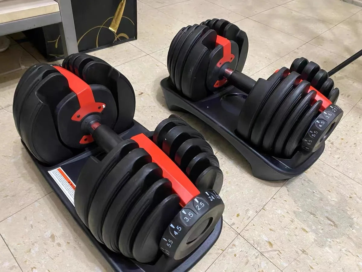 In Stock Home Gym Multi-function Cast Iron Dumbbells 24kg 40kg 52.5lbs 90 Lbs Adjustable Dumbbell Set