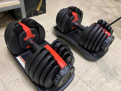 In Stock Home Gym Multi-function Cast Iron Dumbbells 24kg 40kg 52.5lbs 90 Lbs Adjustable Dumbbell Set