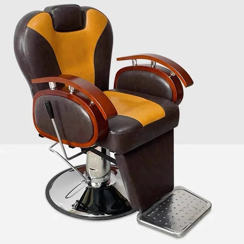 Modern Luxury Barber Chairs Nordic Vintage Lift Swivel Barber Chairs Hairdresser Comfort Commercial Furniture Sandalye FYBC