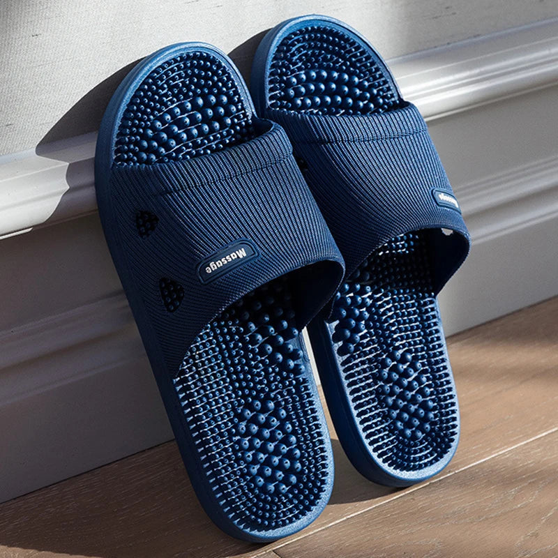 Herren-Badeschuhe aus PVC, Massage, rutschfest, einfarbig, bequem, strapazierfähig, Kühles Pool-Design