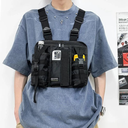 2025 Hip-Hop Streetwear Chest Bag – Unisex Tactical Vest Backpack with Multi-Function Pockets for Sport &amp; Travel