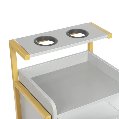 Multifunktionale Salonwagen Wandmontierter Friseurschrank Friseursalon Spezial Dauerwellen-Färbemittel-Ablageregal Möbel