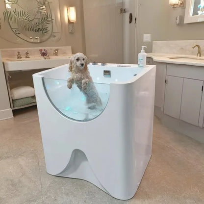 2026 PETSPROOFING Indoor unabhängige Konstanttemperatur-Haustierbadewanne Katze und Hund Spa-Badewanne Jet-Lampenperlen-Badewanne