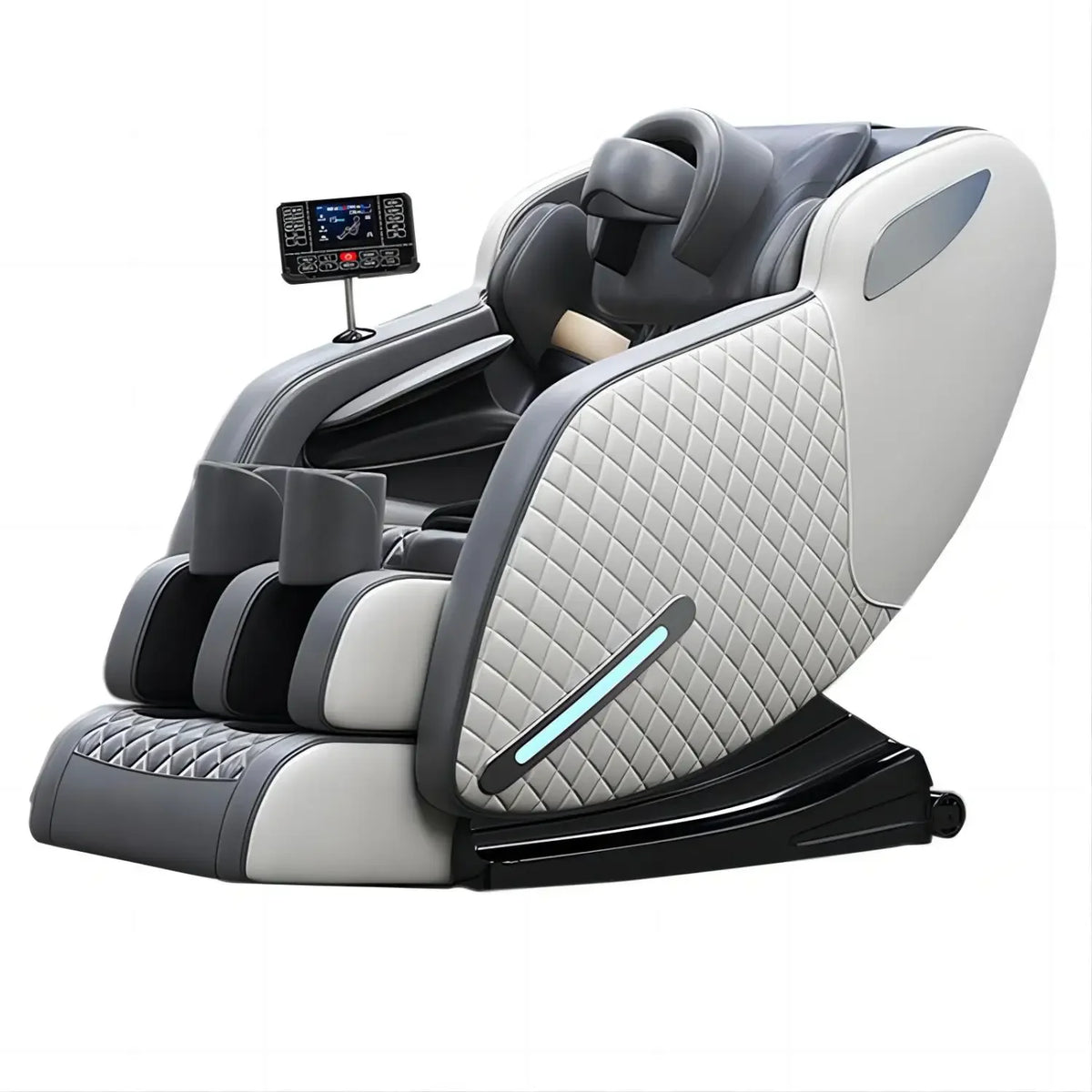 Luxus-Elektro-Freizeit-Massagesessel Zero Gravity Intelligent Ganzkörper-Multifunktions-Bluetooth-Musik-U-förmiges Kissen+Kurzbefehl