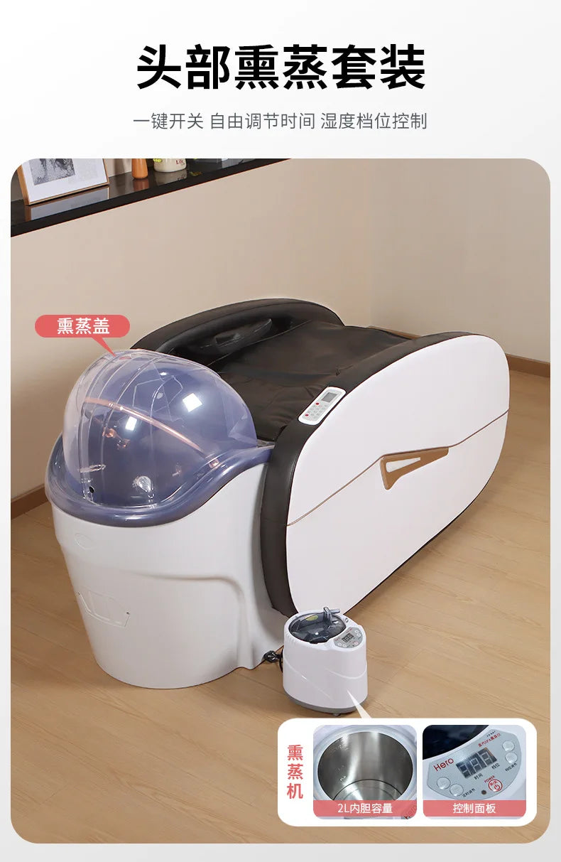 Fabrik Salon Möbel Friseurladen Elektrisches Massagebett Japanisches Kopf-Spa-Bett Wasserzirkulation Automatisches Massage-Shampoo-Bett