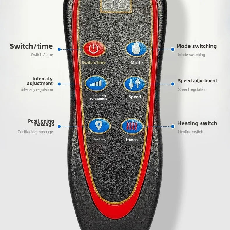 Ganzkörpermassage-Matratze Wellenförmige Vibrationsentspannung mit Fingerdruck-Kissen Rücken-Fuß-Massage Manuelle Airbag 12V3A Adapter