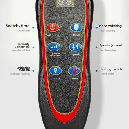 Ganzkörpermassage-Matratze Wellenförmige Vibrationsentspannung mit Fingerdruck-Kissen Rücken-Fuß-Massage Manuelle Airbag 12V3A Adapter