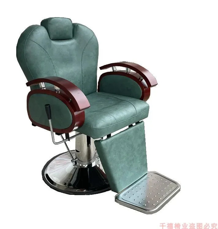 Modern Luxury Barber Chairs Nordic Vintage Lift Swivel Barber Chairs Hairdresser Comfort Commercial Furniture Sandalye FYBC