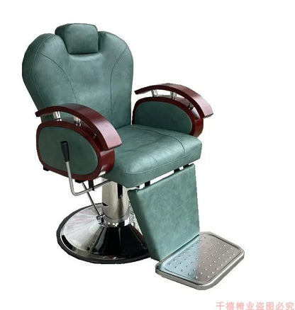 Modern Luxury Barber Chairs Nordic Vintage Lift Swivel Barber Chairs Hairdresser Comfort Commercial Furniture Sandalye FYBC