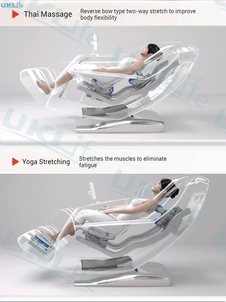 Dual-Core 4D SL-Track Zero-Gravity-Massagesessel | Ganzkörper-Thai-Stretch & Fußverlängerung | 3 Jahre Garantie Luxuriöser Elektrischer Massagesto