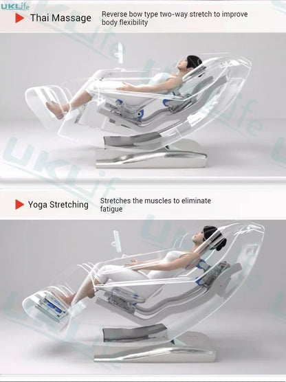 Dual-Core 4D SL-Track Zero-Gravity-Massagesessel | Ganzkörper-Thai-Stretch & Fußverlängerung | 3 Jahre Garantie Luxuriöser Elektrischer Massagesto