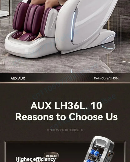 Fauteuil de massage intelligent 4D+4D, massage complet du corps, zéro gravité, fauteuil inclinable électrique Shiatsu avec rouleaux pour les pieds, scan corporel, chauffage
