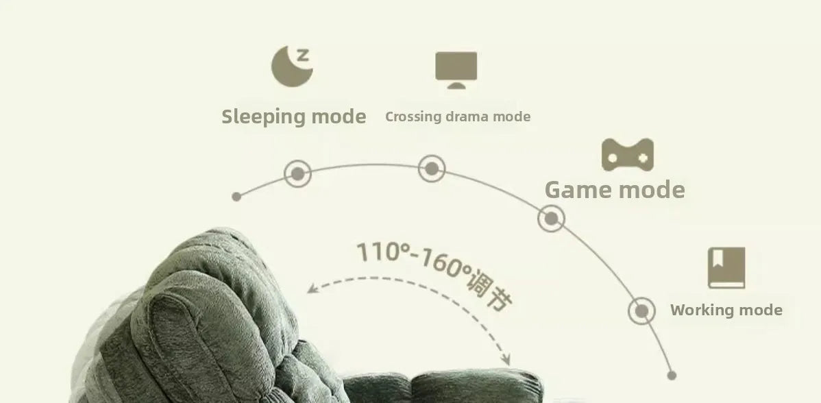 Smart Elektrischer Lazy-Sofa-Sessel Wohnzimmer Modern Einzelsitz mit Schlafmodus Multifunktionales Design Komfortable Ruhe