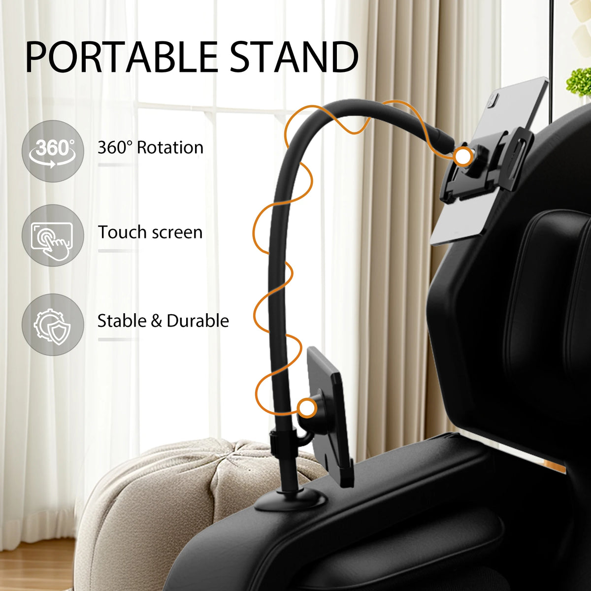 Massagesessel mit Zero-Gravity-Funktion und Ganzkörper-Luftdruckmassage, Fußentspannung und Bluetooth-Audioverbindungsfunktion