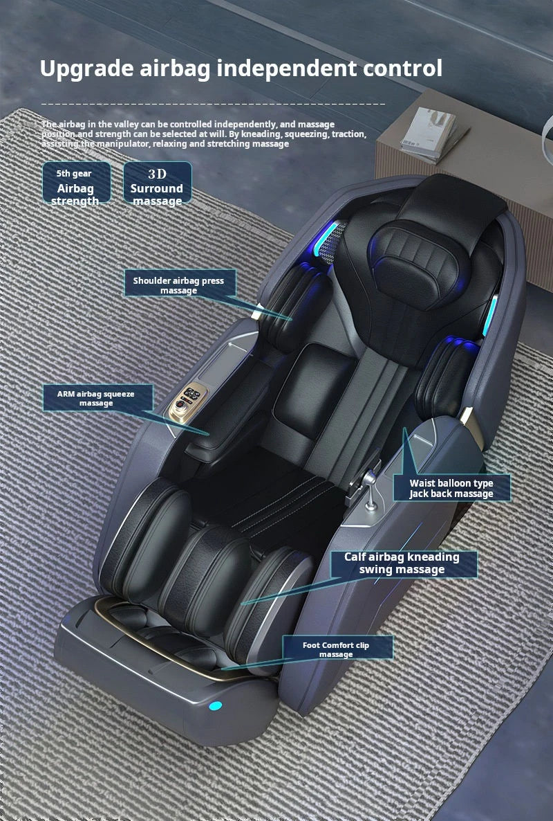 OEM Modern Shiatsu Massager Blood Circulation SL Track Full Body Luxury 4d Ai Zero Gravity Massage Chair
