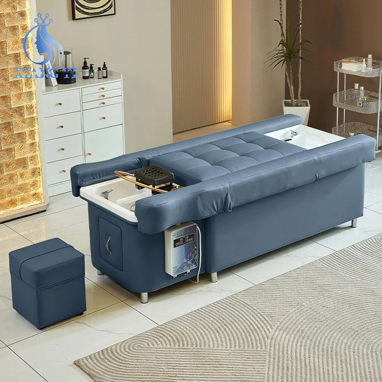 Friseur-Haarwaschbecken Head Spa Bett Rückenlift Thai-Massagestuhl Pedikürstuhl Shampoofunktionsbett