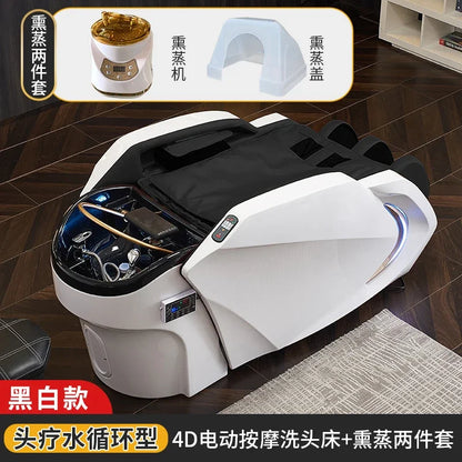 Elektrisches intelligentes Massage-Shampoo-Bett für Friseursalons, spezielles Begasungs-Kopfbehandlungs-Wasserzirkulationsbett