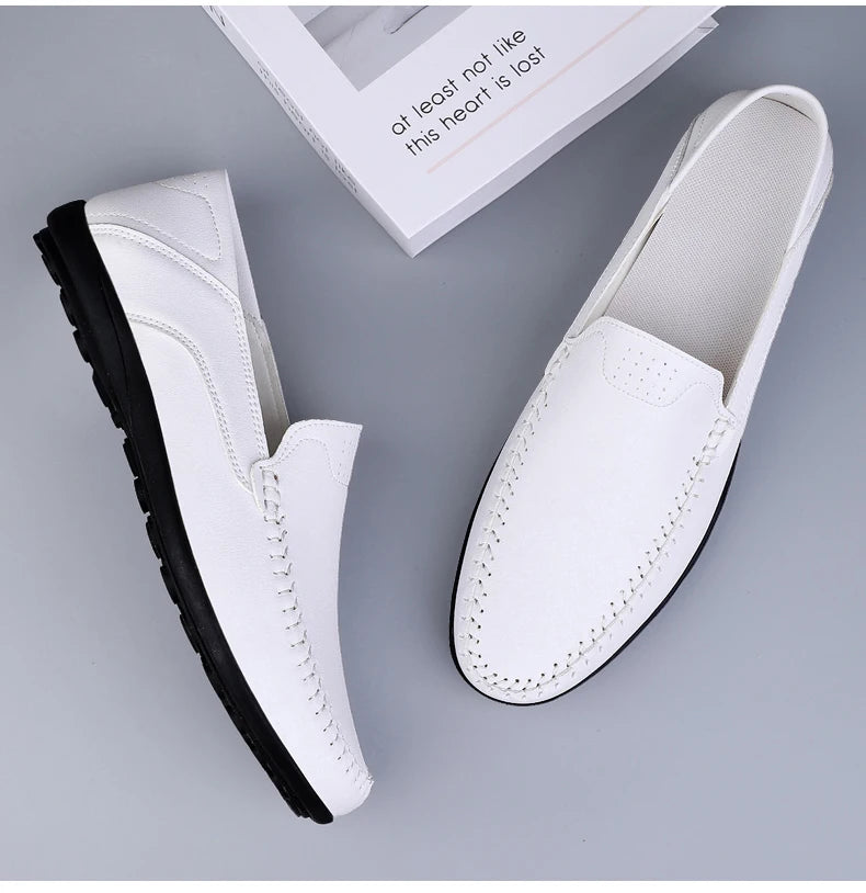 Men’s Casual Leather Shoes – Soft Sole, Comfortable, and Stylish for All Seasons