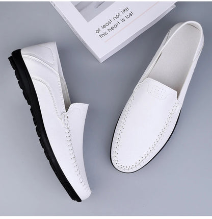 Men’s Casual Leather Shoes – Soft Sole, Comfortable, and Stylish for All Seasons
