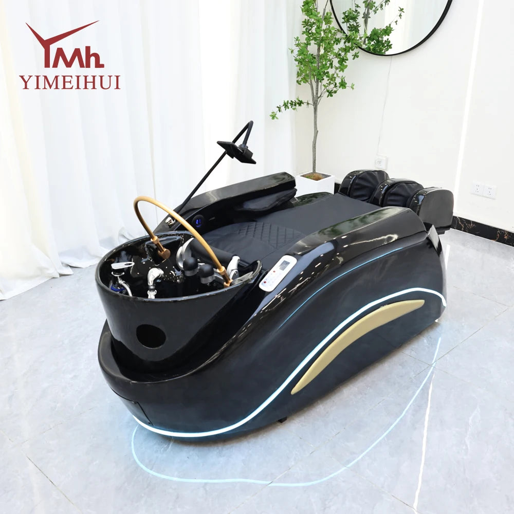 Electric adjustable hair spa chair head washing station shampoo massage bed for salon spa equipment