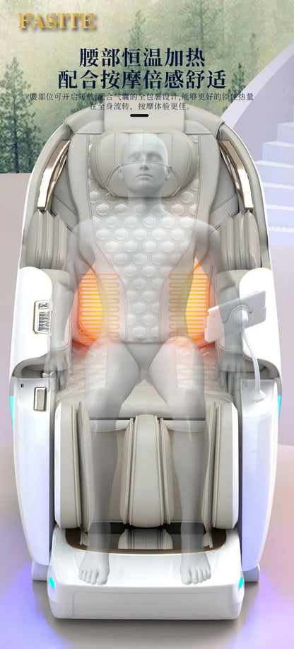 Kundenspezifischer kommerzieller Massagesessel mit Scan-Code-Sharing, Doppelspur-Sprachsteuerung, Luxus-Massagesofa
