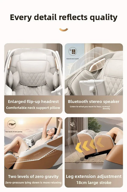 Ganzkörper-Massagesessel, Home Smart, Luxus, multifunktional, Relaxsessel, verstellbar, automatisch, Shiatsu, Entspannungstherapie, Design