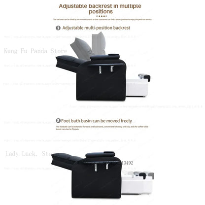 Fußbad-Nagelstuhl Pediküre-Stühle Salon SPA Fußmassage Maniküre Möbel Sofa Material mit elektrischer Rückenlehne