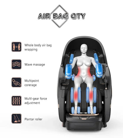 Japanese Luxury Electric 4D Zero Gravity Full Body Airbags Massage Chair With Low Price