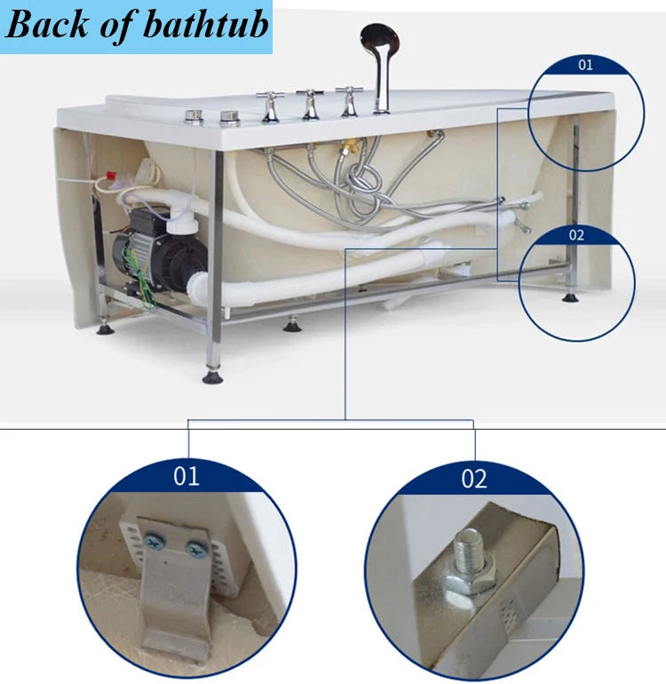 6072 Kit Whirlpool-Jacuzzi-Preise Einzelbadewannen mit Hydrotherapie-Spa Yacuzzi Eisbadewannen