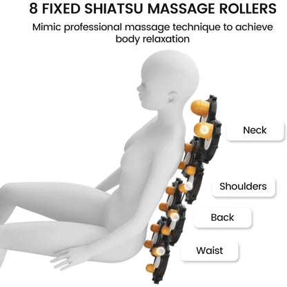 Massagesessel, Ganzkörper-Zero-Gravity-Massagesessel, mit Automatikprogrammen, Taillenheizung, LCD, Bluetooth, Fußmassage & Bodyscan