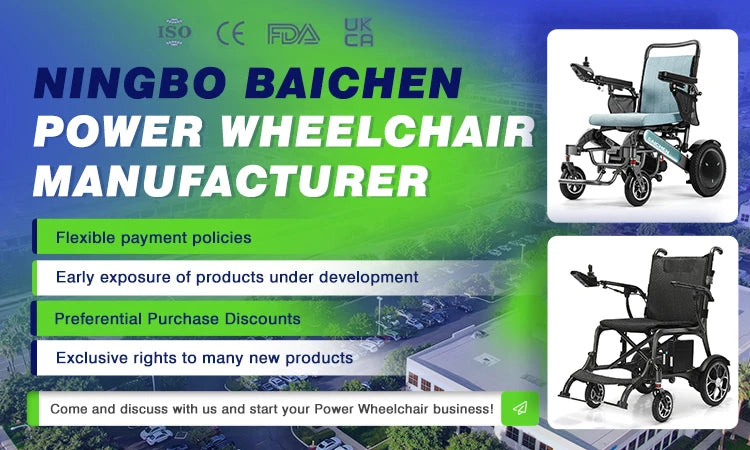 2026 Automatic Remote Control Foldable Wheel Chair Portable Aluminum Alloy Disabled Reclining Electric Wheelchair