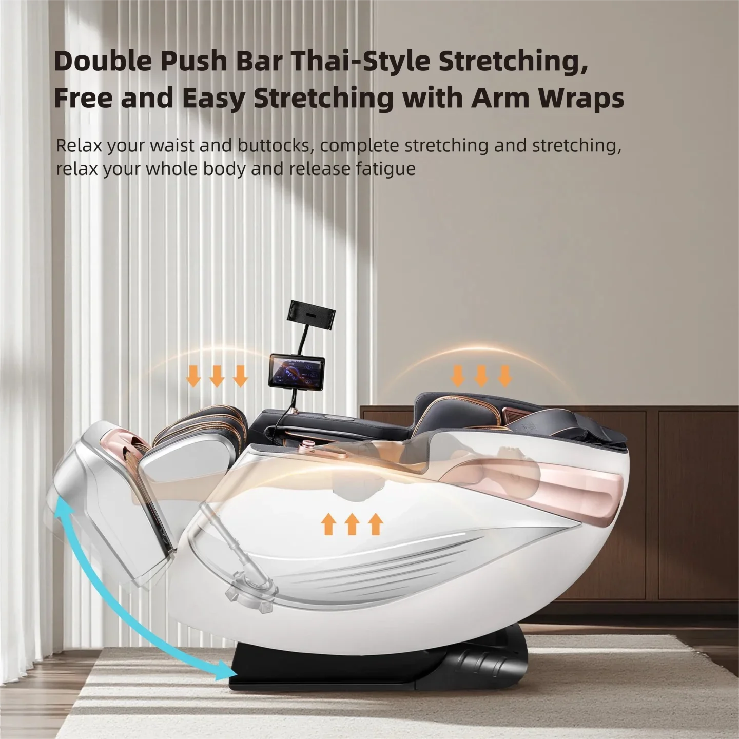 6D Smart Sensory Dual Movement SL-Track Massage Chair Thai Stretch Electric Leg Lift Leisure Sofa Zero Gravity Home Office Chair