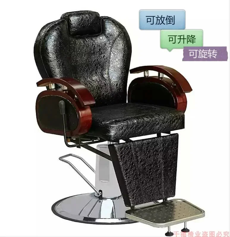 Modern Luxury Barber Chairs Nordic Vintage Lift Swivel Barber Chairs Hairdresser Comfort Commercial Furniture Sandalye FYBC