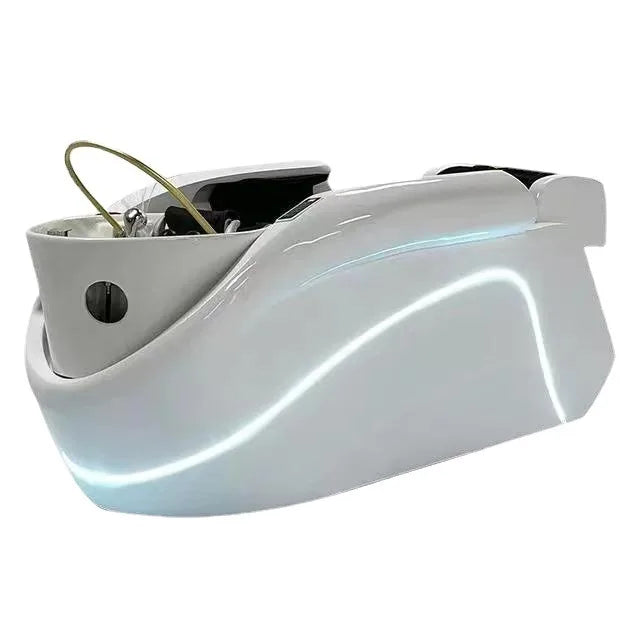 Friseursalon-Möbel Beste elektrische Massageliege Weißer Diamant-Shampoostuhl mit Station