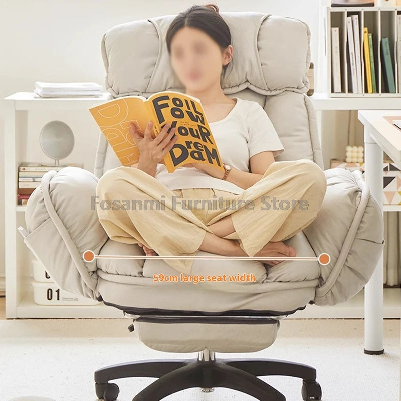 Komfortabler weicher Bürostuhl mit verstellbaren Armlehnen Ergonomischer Home-Office-Stuhl mit breiter Sitzfläche High-Back Gaming-Sessel