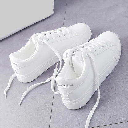 Women’s Fashion Sneakers – Breathable PU Leather Platform Shoes