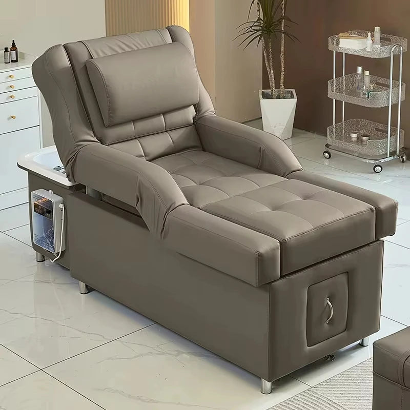 Gesundheits-Fußmassage Schönheitssalon Spezielles Shampoo-Bett Elektrisch höhenverstellbare Fußmassageliege Schönheitssalon High-End-Kopftherapieliege