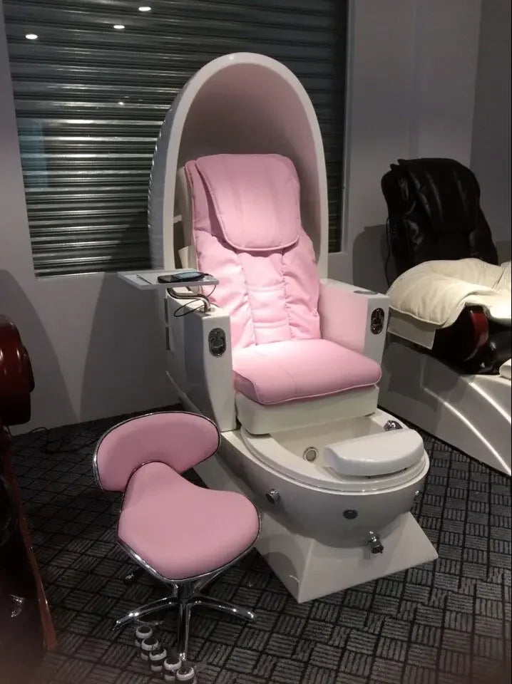 Fauteuil de pédicure en forme d'œuf, style moderne, design neuf, confortable, mobilier de spa pour les pieds avec matériaux de haute qualité