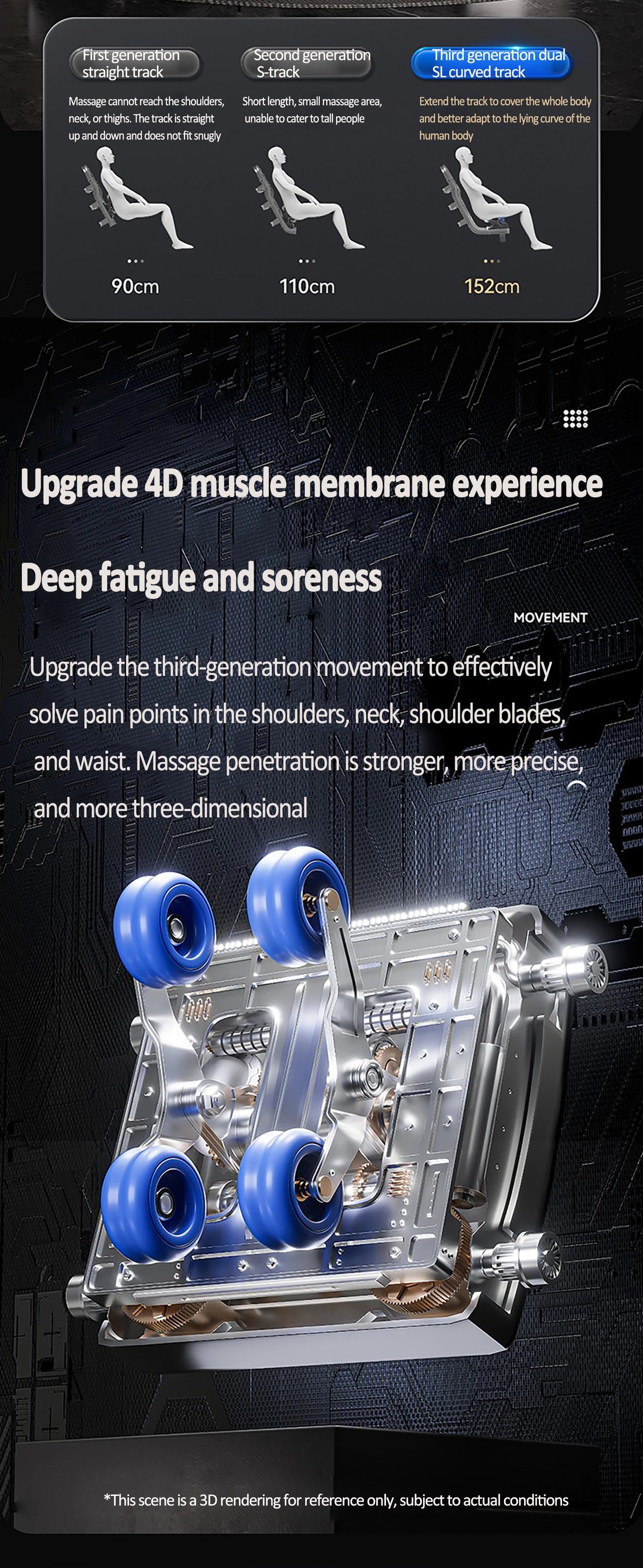 Luxuriöser elektrischer 4D-Massagesessel Zero Gravity SL-Track & Wärmetherapie Ganzkörper-Airbag Yoga Stretching Shiatsu-Liegesessel Massage