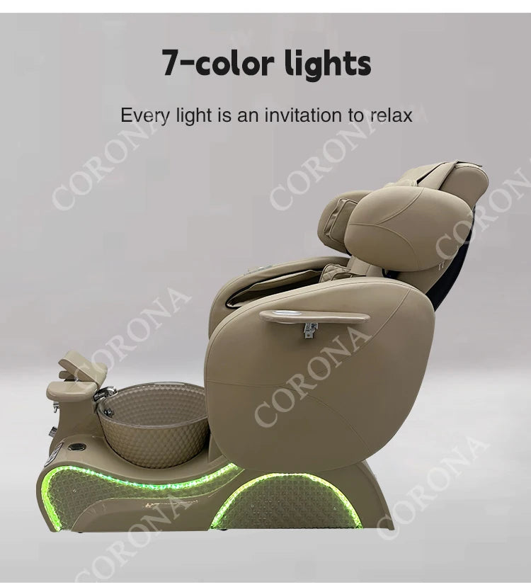 Professional No Plumbing Luxury Foot Spa Pedicure Chair With Massage