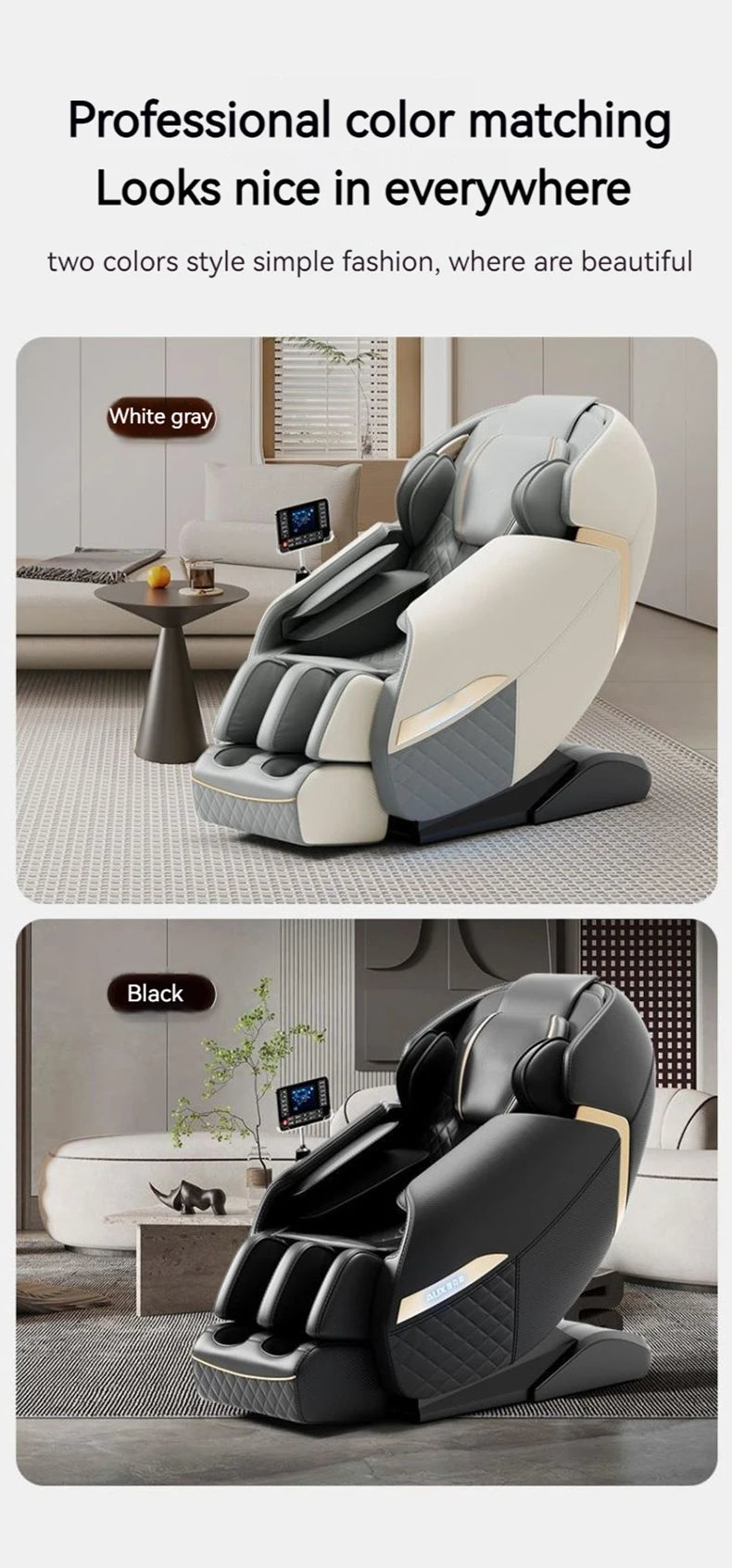 massage chair full body with airbag 3D Zero Gravity Massage Chair with Heat Therapy Foot Roller Bluetooth Music massage sofa