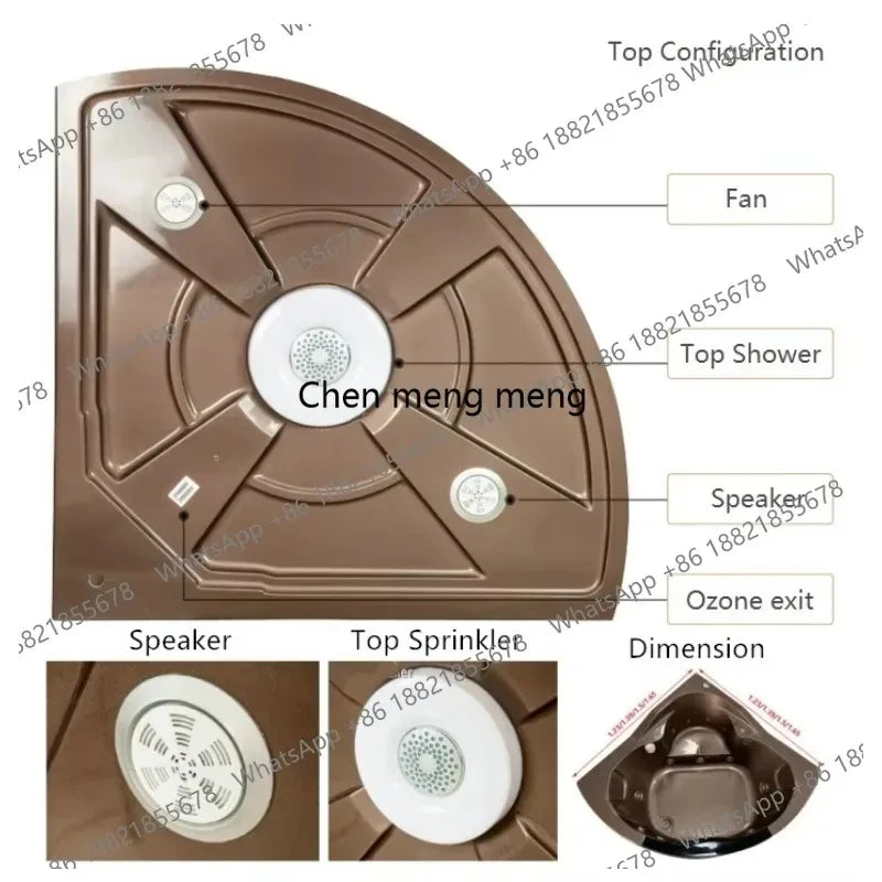 Home Badezimmer Musikfunktion Glas Luxus Dampfduschkabine Sauna M178