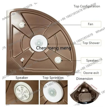 Home Badezimmer Musikfunktion Glas Luxus Dampfduschkabine Sauna M178