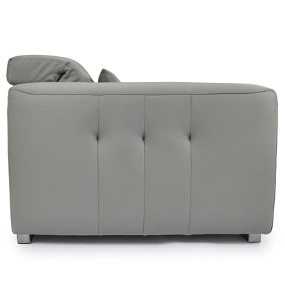 Dark Grey Genuine Leather Sectional Couches Luxury Electric Reclining Living Room Sofa