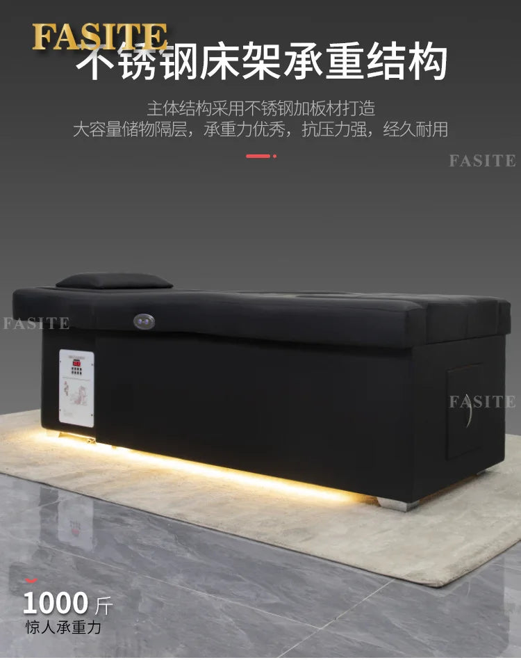 Electric Lifting Sofa Head Therapy Shampoo Bed Foot Therapy Beauty Bed Wellness Center Massage Water Circulation