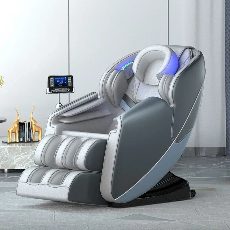 Luxus-Weltraumkapseln PU-Leder 8D-Festpunkt Intelligenter bester Ganzkörper-Massagesessel mit Musikfunktion und Körpergesundheitspflege